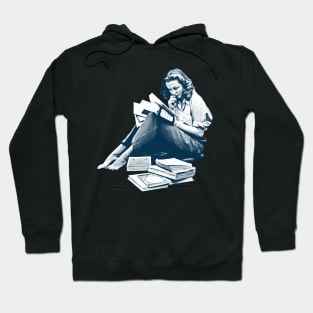 Sylvia Plath / Retro Duotone Fan Design Hoodie